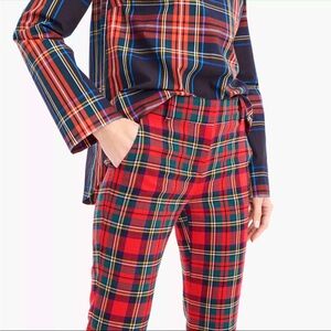 J. Crew Cameron Pants Tartan Plaid Christmas H3738
